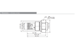 Zawór SC1F-B2, Surface treatment: , Seals: , Cracking press