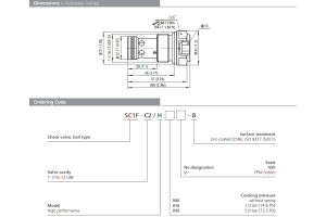 Zawór SC1F-C2, Seals: , Cracking pressure: