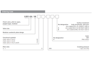 Zawór VJR1-04/M, Surface treatment: No designation, Seals: 