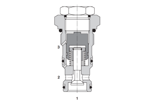 Zawór SC5H-R3/I, Pilot piston seal: S