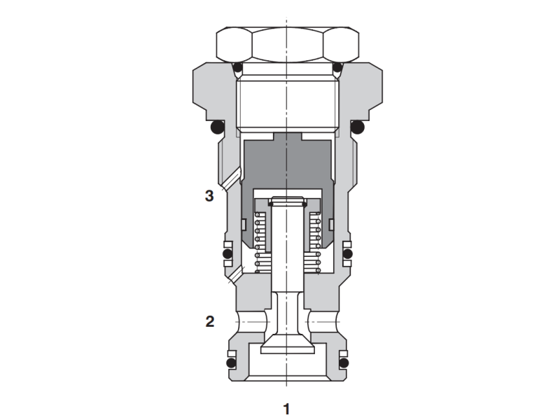 Zawór SC5H-R3/I, Pilot piston seal: S