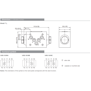Zawór VJR3-10/M, Surface treatment: No designation, Seals: 