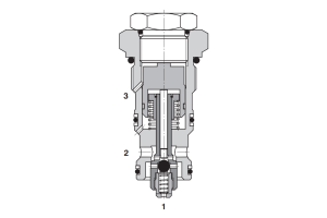 Zawór SCD5H-R3/I, Pilot piston seal: S