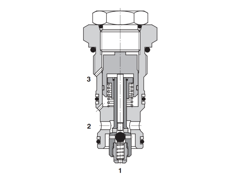 Zawór SCD5H-R3/I, Pilot piston seal: S