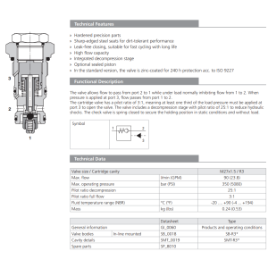 Zawór SCD5H-R3/I, Pilot piston seal: S