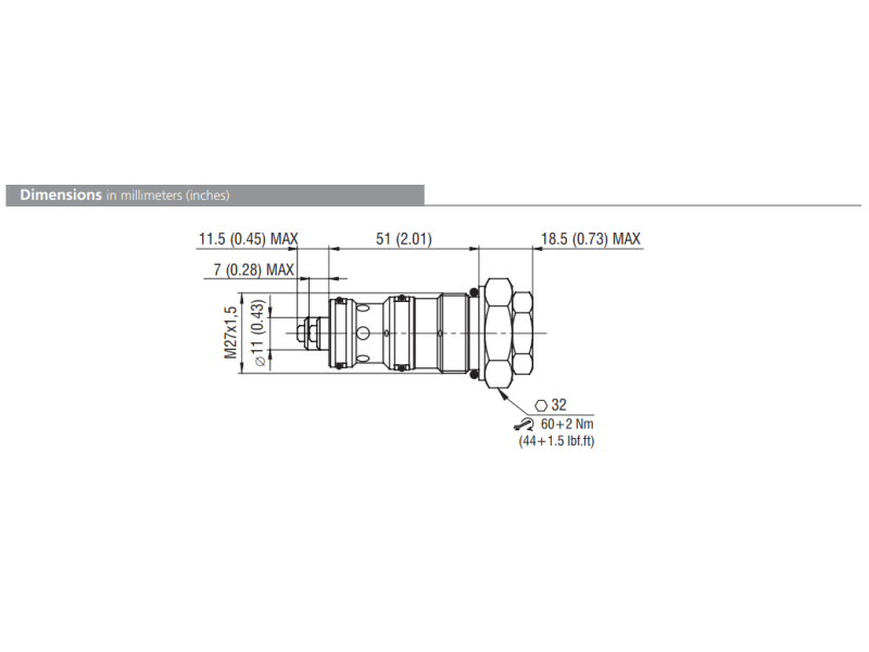 Zawór SCD5H-R3/I, Pilot piston seal: S