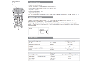 Zawór SC5H-S3/I, Pilot piston seal: S
