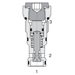 Zawór SC5H-BP3, Pilot piston seal: No designation, Seals: N
