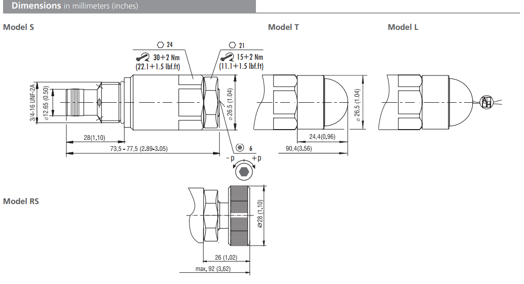 Zawór SR1A-A2, Surface treatment: A, Seals: No designation,