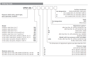 Zawór VPN1-06/M(R), Surface treatment: A, Seals: No designa