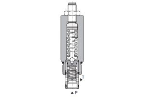 Zawór SR4A-B2, Surface treatment: A, Seals: No designation, Pressure range: 6, Adjustment option: T