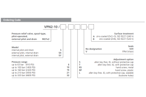 Zawór VPN2-10/S, Surface treatment: A, Seals: No designatio