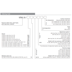 Zawór VPN2-10/M(R), Surface treatment: B, Seals: No designa