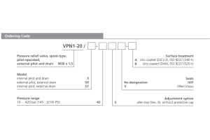 Zawór VPN1-20/S, Surface treatment: A, Seals: No designatio