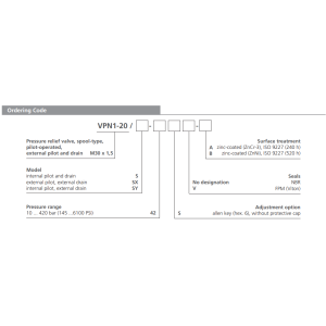 Zawór VPN1-20/S, Surface treatment: A, Seals: No designatio