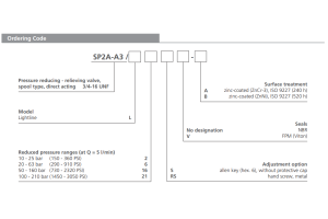 Zawór SP2A-A3, Surface treatment: A, Seals: No designation,