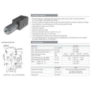 Zawór VRP2-06, Surface treatment: B, Seals: V, Adjustment o