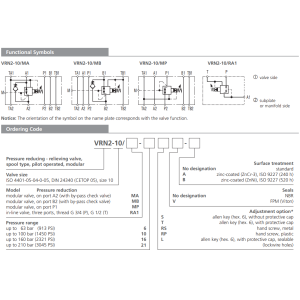 Zawór VRN2-10/M(R), Surface treatment: B, Seals: No designa
