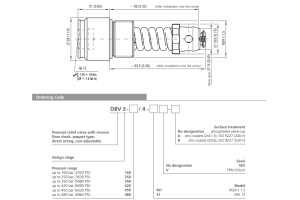 Zawór DBV3, Surface treatment: No designation, Seals: No de