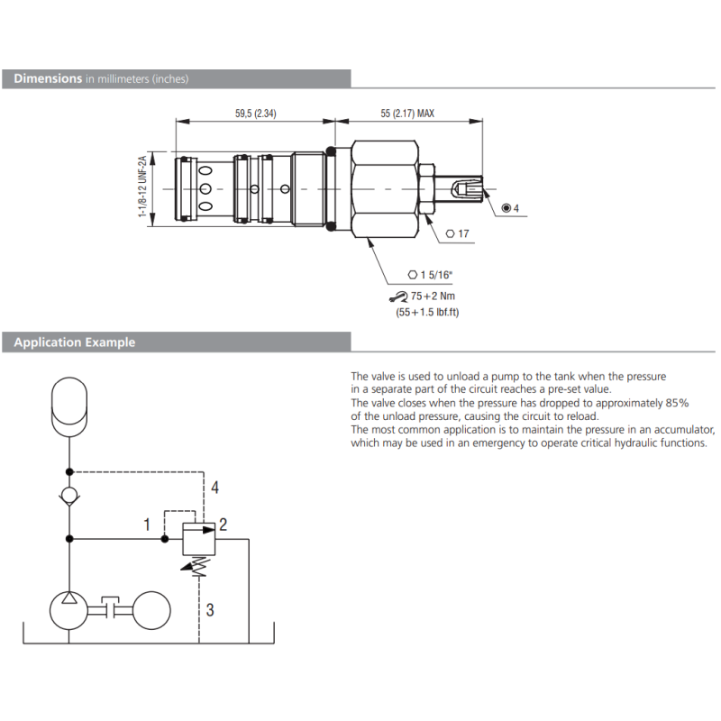 Zawór SUD6A-U4/I, Pressure range: 10, Factory setting: 100/