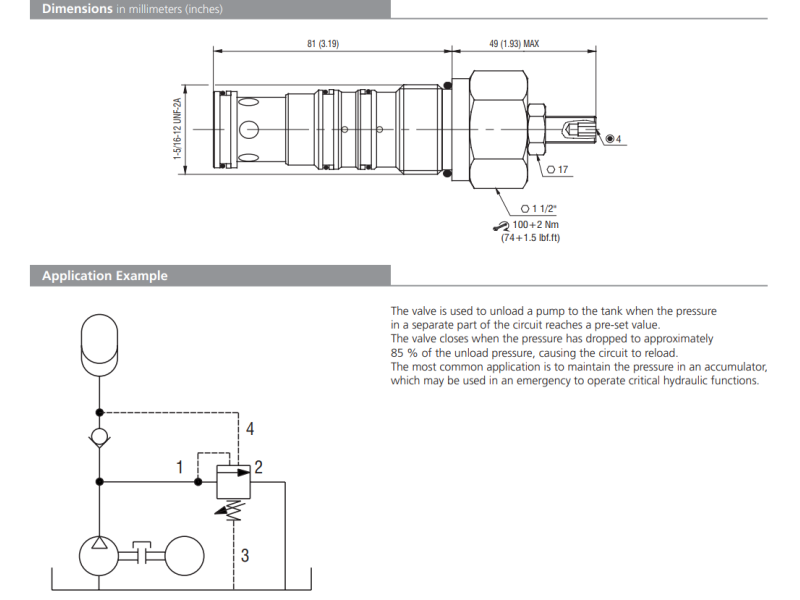 Zawór SUD6A-V4/I, Pressure range: 20, Factory setting: 200/