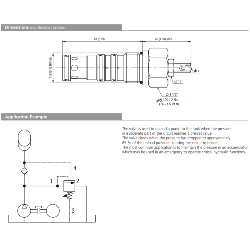 Zawór SUD6A-V4/I, Pressure range: 20, Factory setting: 200/