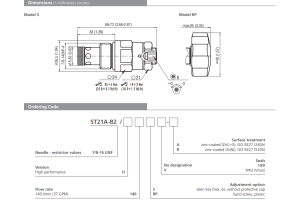 Zawór ST21A-B2, Surface treatment: A, Seals: No designation