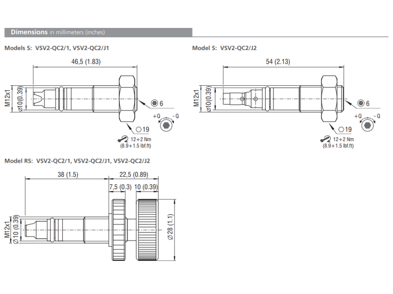 Zawór VSV2, Surface treatment: No designation, Adjustment o