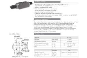 Zawór ST2C1A-A2, Surface treatment: A, Seals: No designation, Adjustment option: RS, Needle: ST21A