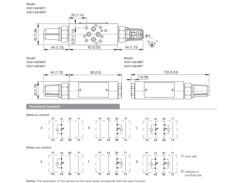 Zawór VSO1-04/M, Surface treatment: No designation, Seals: 