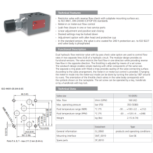 Zawór VSO3-10/M, Surface treatment: No designation, Seals: 