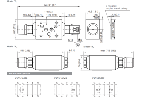 Zawór VSO3-10/M, Surface treatment: No designation, Seals: 