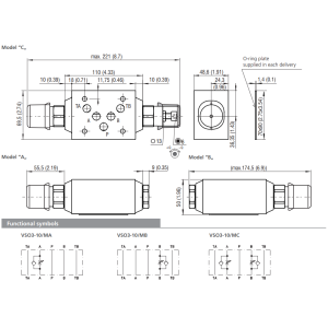 Zawór VSO3-10/M, Surface treatment: No designation, Seals: 