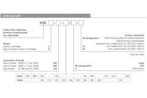 Zawór VSK, Surface treatment: No designation, Seals: No des