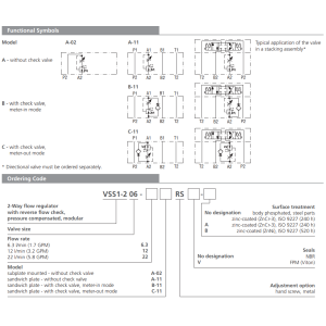 Zawór VSS1-206, Surface treatment: No designation, Seals: N