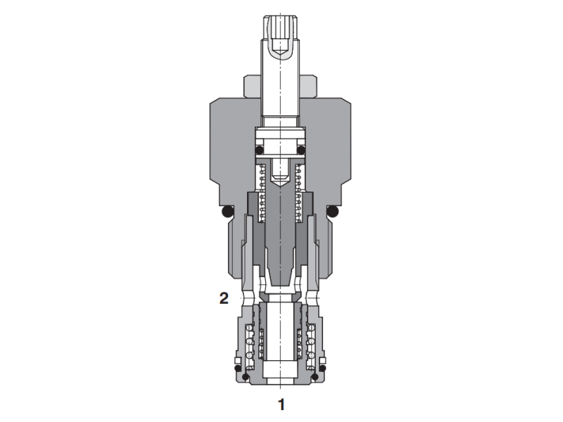 Zawór SF2C2A-K2/I, Seals: No designation, Adjustable flow r