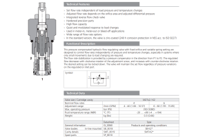 Zawór SF2C2A-K2/I, Seals: No designation, Adjustable flow r