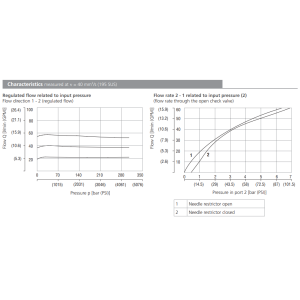 Zawór SF2C2A-K2/I, Seals: No designation, Adjustable flow r