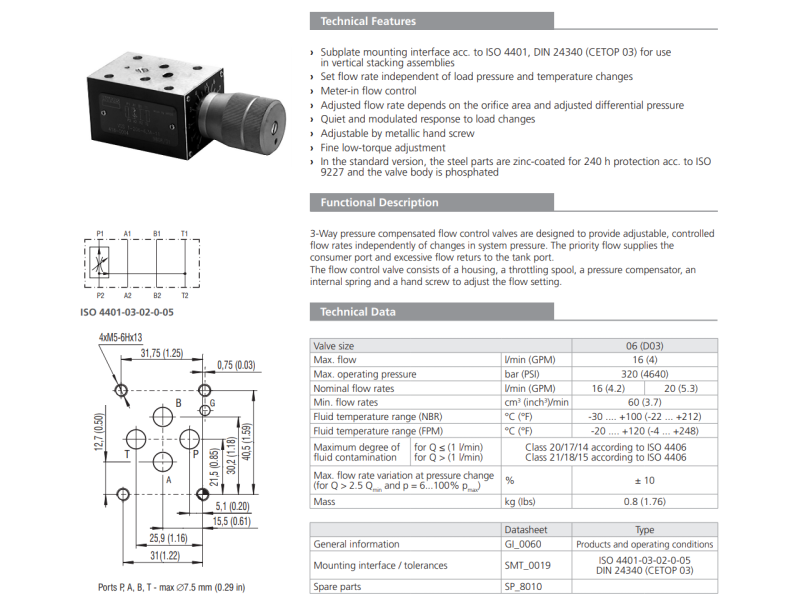 Zawór VSS1-306, Surface treatment: No designation, Seals: N