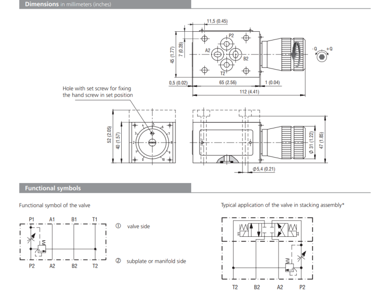Zawór VSS1-306, Surface treatment: No designation, Seals: N