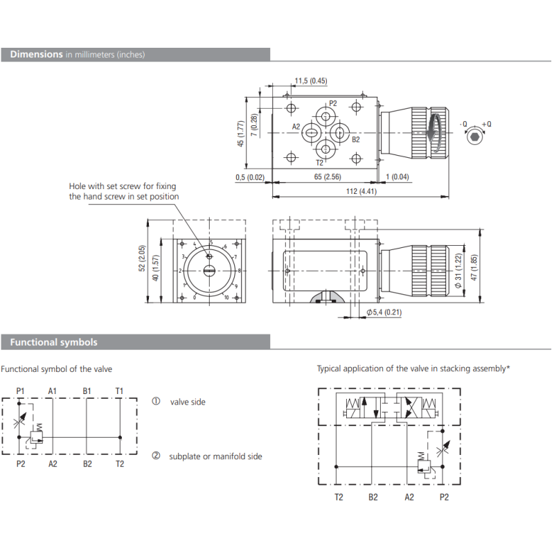 Zawór VSS1-306, Surface treatment: No designation, Seals: N