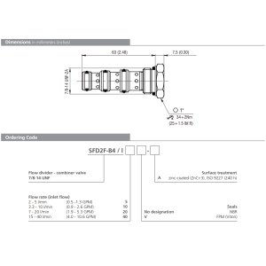 Zawór SFD2F-B4/I, Seals: No designation, Flow rate: 10