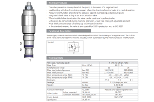 Zawór SO5A-CP3, Seals: No designation, Pilot ratio: 5, Pres
