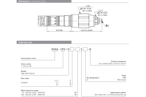 Zawór SO5A-CP3, Seals: No designation, Pilot ratio: 5, Pres