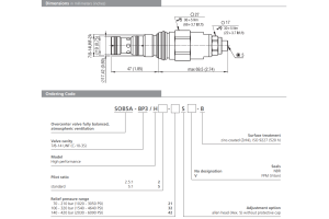 Zawór SOB5A-BP3, Seals: No designation, Pressure range: 21,