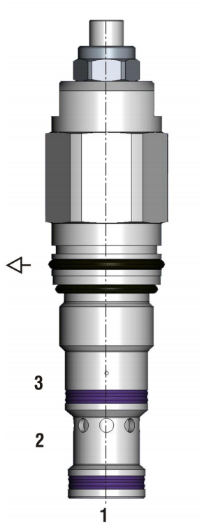 Zawór SOB5A-CP3, Seals: No designation, Pilot ratio: 5, Pre