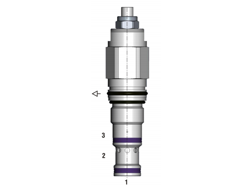 Zawór SOB5A-CP3, Seals: No designation, Pilot ratio: 5, Pre
