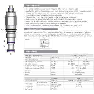 Zawór SOB5A-CP3, Seals: No designation, Pilot ratio: 5, Pre