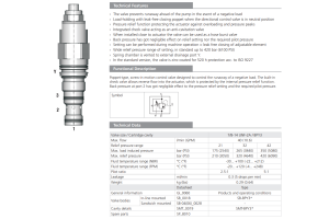 Zawór SOBD5A-BPY3, Seals: No designation, Pressure range: 2