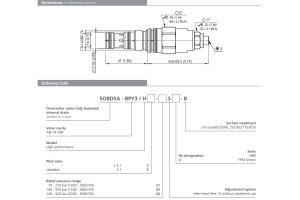 Zawór SOBD5A-BPY3, Seals: No designation, Pressure range: 2